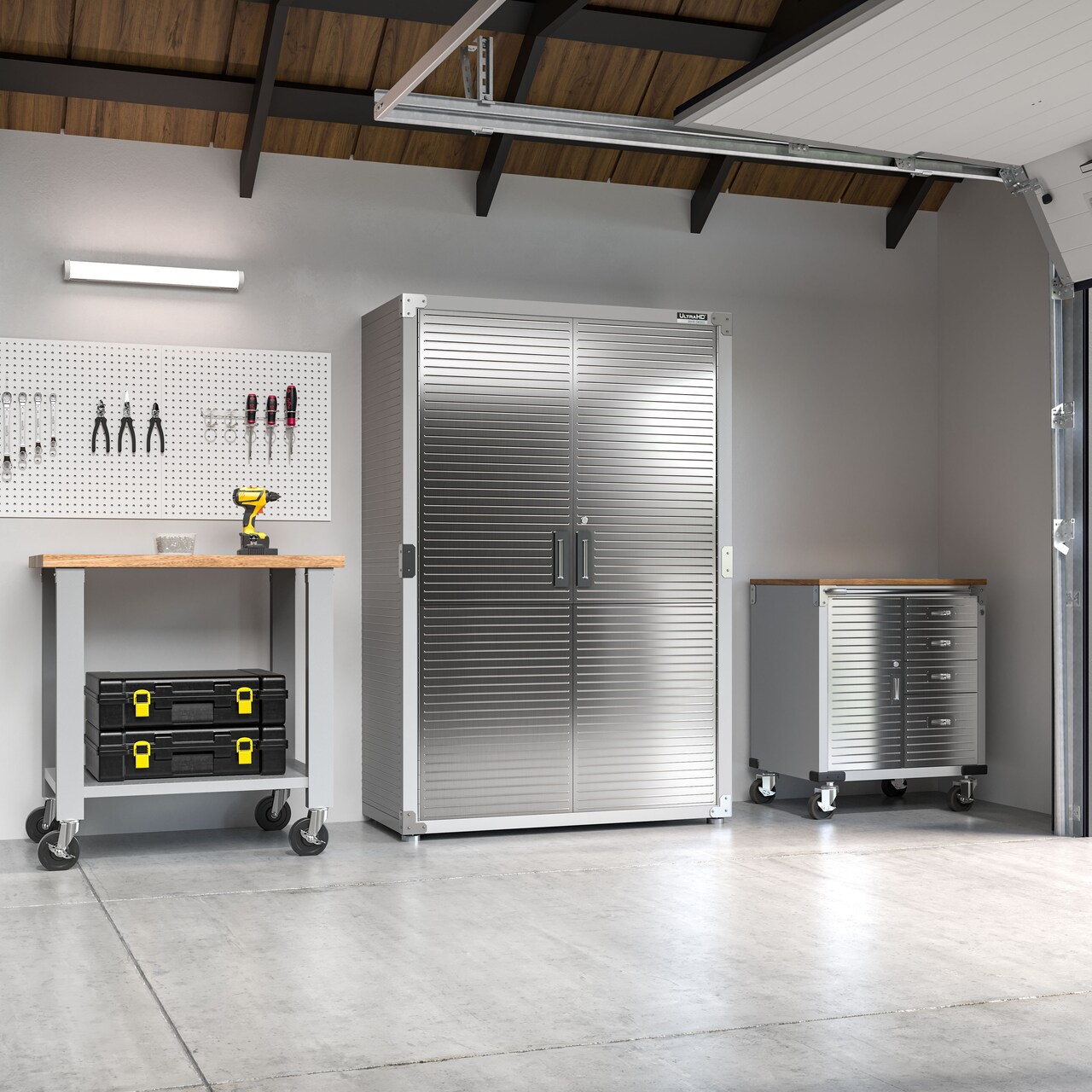 Seville Classics UltraHD Storage Cabinet, 48" W x 24" D x 72" H